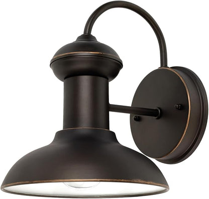 Globe Electric 40190 1-Light Indoor/Outdoor Wall Sconce, Oil Rubbed Bronze, Wall Lighting, Wall Lamp Dimmable, Kitchen Sconces Wall Lighting, Porch Light, Patio Décor, Bulb Not Included