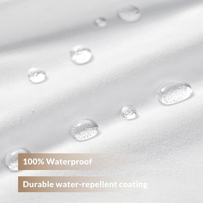 Felisa Extra Long Waterproof Fabric Shower Curtain Liner with 3 Large Magnets,72 x 80 inches Hotel Quality & Soft Cloth Shower Curtain,Washable White Shower Curtain for Bathroom
