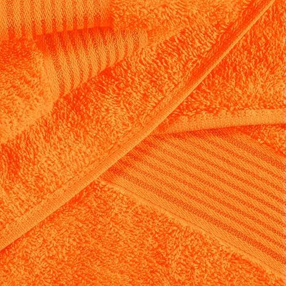 Belizzi Home Ultra Soft 6 Pack Cotton Towel Set, Contains 2 Bath Towels 28x55 inch, 2 Hand Towels 16x24 inch & 2 Wash Coths 12x12 inch, Ideal for Everyday use, Compact & Lightweight - Orange