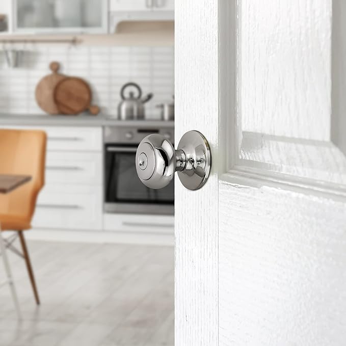 Design House 779025 Cambridge Keyed Entry Door Knob Polished Chrome