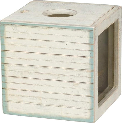 Primitives by Kathy Seashell Holder - Coastal Decor, Glass Display, Treasure Chest, Room and Bedroom Decor