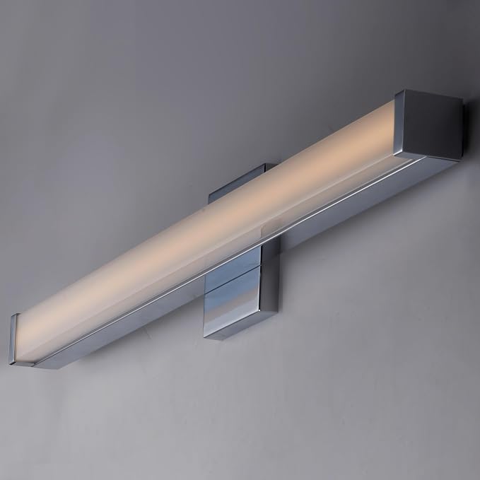 Maxim Lighting Spec Bath Vanity Light | Polished Chrome Aluminum Finish | Contemporary Indoor Light Fixture | Ideal for Bathrooms & Powder Rooms | Dimmable | Home Decor Light Fixture | 52002PC