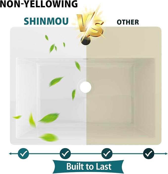 21"x16" White Ceramic Wall Mount Floating Bathroom Vessel Sink | Wall Mount Bathroom Sink Rectangle Vanity Vessel Bathroom Sink