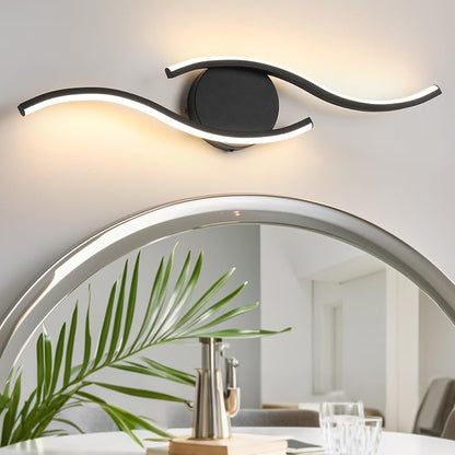 Black Bathroom Light Fixtures Over Mirror, 24 Inch Modern Bathroom Vanity Light Bar 96 LED Beads, 1300LM Brightness 5 Color, Vanity Lighting Fixture for Bathroom, Led Bathroom Sconces, UL & FCC Cert.