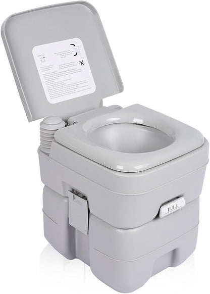 Excelvan 5.3 Gallon 20L Flush Portable Potti Outdoor Indoor Travel Camp Toilet for RV Car, Boat, Caravan, Campsite, Hospital