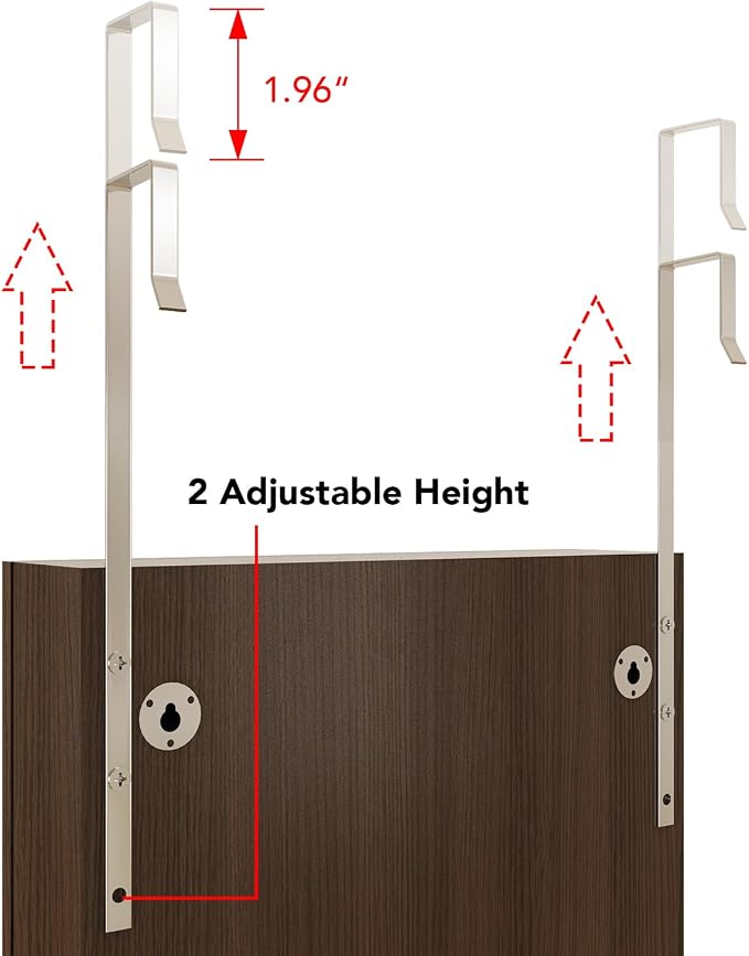 8 LED Lights Jewelry Armoire with Mirror Cabinet Door/Wall Mounted | 47.3' H Mirror With Storage And 2 Drawers - Brown