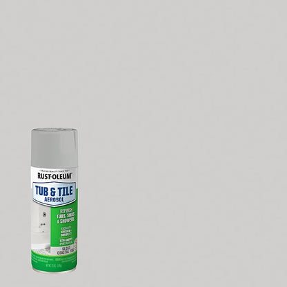 Rust-Oleum Tub & Tile Coastal Fog Spray Paint | Bathroom Surface Refresh, Ceramic Porcelain Fiberglass, Durable Moisture Resistant Finish, 12 Oz