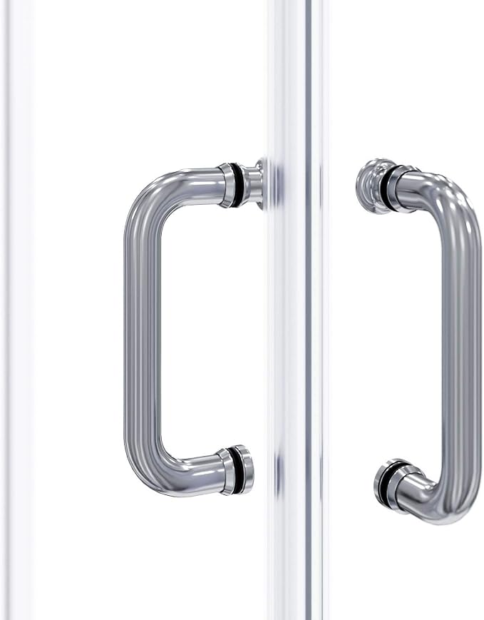 ELEGANT Corner Shower Enclosure for Bathroom 36 in.D x 36 in. W x 72 in. H, Double Sliding Shower Door with 1/4 in. Clear Glass, Chrome Finish