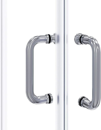 ELEGANT Corner Shower Enclosure for Bathroom 36 in.D x 36 in. W x 72 in. H, Double Sliding Shower Door with 1/4 in. Clear Glass, Chrome Finish