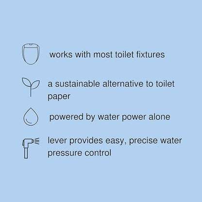 Brondell Hand Held Bidet Sprayer for Toilet: Brondell CleanSpa Advanced Bidet Attachment, Precision Pressure Control Jet Spray, Ergonomic Handheld Bidet for Toilet, Toilet Water Sprayer & Hose Set