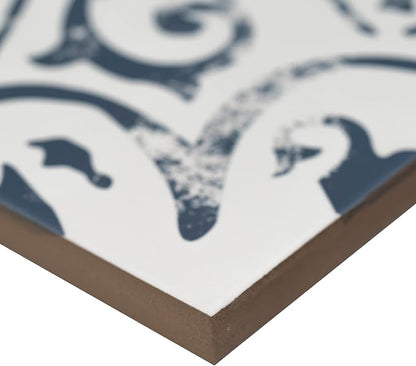 MSI Indigo 8x8in Encaustic Glazed Porcelain Wall Floor Tile Flooring