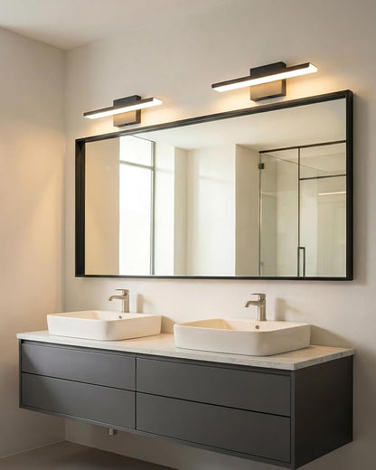 Modern LED Bathroom Vanity Light,16inch (16.14'') 16W,1800 Lumen Dimmable Powder Room Light Fixtures Over Mirror,5CCT Vanity Lights for Bathroom, ETL Certified, Slim Rectangular Bar