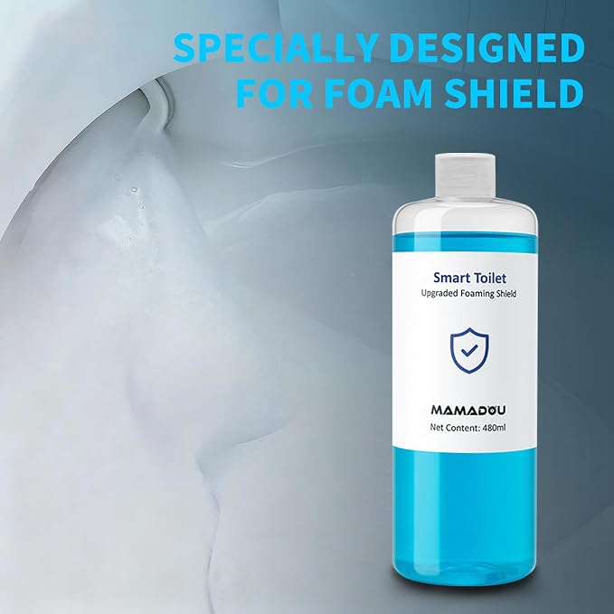 MAMADOU Foam Shield Liquid For Smart Toilet 480ml 2Pack Splash Proof Deodorizing Foaming Agent Powerful Stain-Resistant Special Toilet Bowl Cleaner For Fresh Bathroom