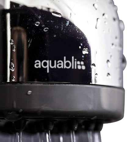 Aquabliss TurboSpa ECO High-Pressure Shower Head - Chrome | Water-saving 3-inch high-pressure shower head with 42-nozzle wide spray. Twist-on install, no tools needed.