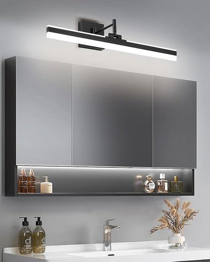 Modern LED Vanity Light,23.6‘’ Adjustable & Rotatable Bathroom Light Fixture Above Mirror, Wall Sconce, Black