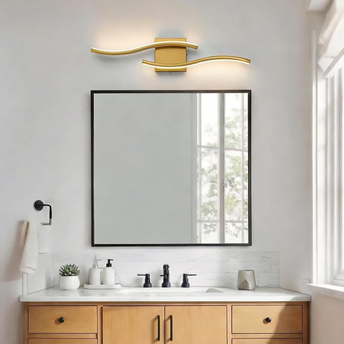 Vanity Light for Bathroom, 23.6 Inch Gold LED Dimmable | Bathroom Lights Fixture Over Mirror, 5CCT Adjustable Color Temperatures Modern Wall Sconces for Bathroom Bedroom Living Room