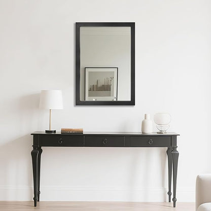 Ruomeng Rectangular Wall Mirror 24"x36" for Bathroom, Bedroom, Entryway, Living Room, Black