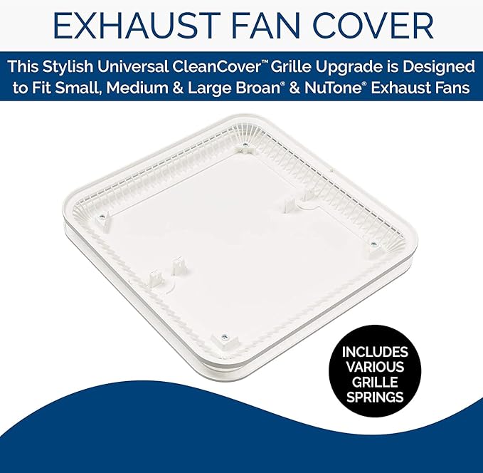 Broan-NuTone FG701 Universal CleanCover Bathroom Exhaust Upgrade Grille Cover, White