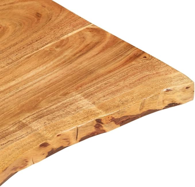 vidaXL Solid Wood Acacia Bathroom Vanity Top Worktop Washing Table Plate Floating Countertop Sink Console Wooden Home Interior 22.8"