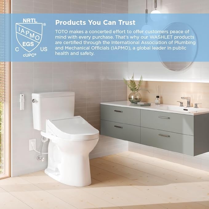 TOTO® WASHLET® S7A Electronic Bidet Toilet Seat with EWATER+® Bowl and Wand Cleaning, Auto Open and Close Contemporary Lid, Elongated, Sedona Beige - SW4736#12