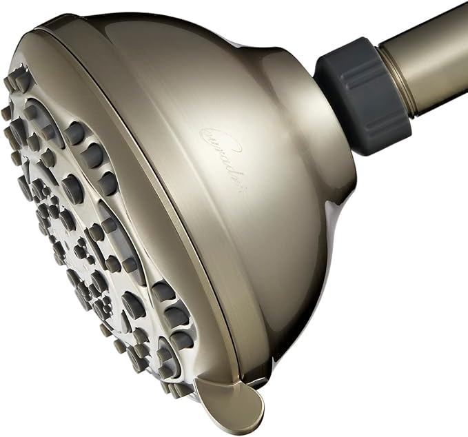 7-Function Luxury Shower Head, High Pressure Adjustable Shower Head with Massage Mist and Water Saving Mode for Low Flow Showers- Brushed Nickel