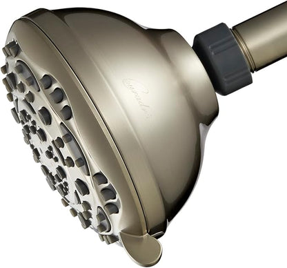 7-Function Luxury Shower Head, High Pressure Adjustable Shower Head with Massage Mist and Water Saving Mode for Low Flow Showers- Brushed Nickel