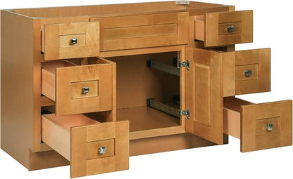 Design House Brookings Bathroom Vanity, 48", Modern Birch | Adjustable Shelves, Freestanding, Contemporary/Modern, Wood, Bath, 215780