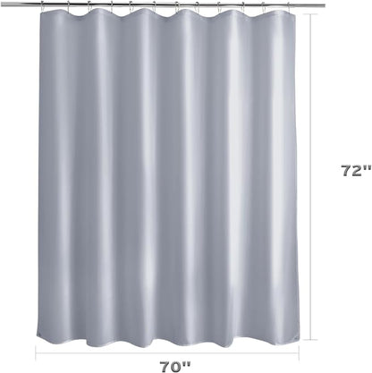 Titanker Fabric Shower Curtain Liner, Gray Shower Curtain Liner with 2 Magnets, 70 x 72 Inches, Cloth Shower Liner Waterproof Polyester, 85GSM, Easy Installation, Machine Washable, Blue Gray