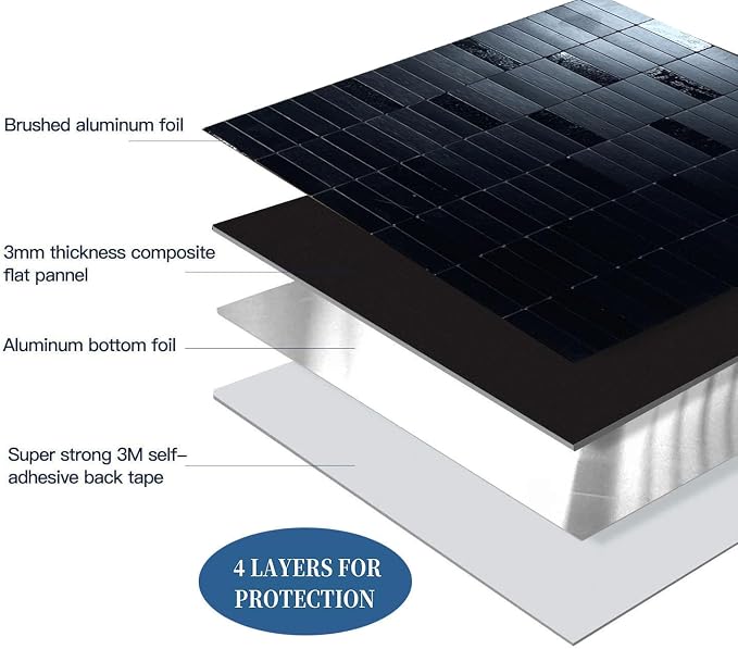 XUANINY Peel and Stick Backsplash Wall Tiles, Black Brushed, 10-Pack | Self-Adhesive, Easy to Install, Waterproof, Heat Resistant, Aluminum Mosaic Sticker, For Kitchen, 11.33"x11.92" Per Sheet