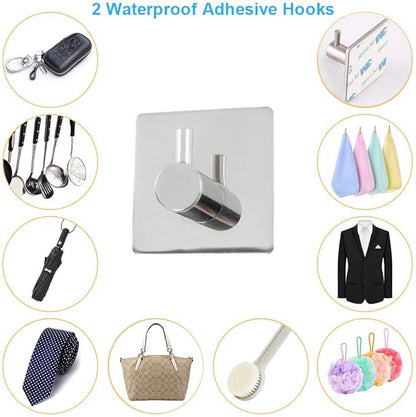 TocTen 5 PCS Bathroom Hardware Set SUS304 Stainless Steel-Towel Rack Set Include Lengthen Hand Towel Bar+Toilet Paper Holder+3 Robe Towel Hooks Bathroom Accessories Towel Bar Set(Polished Chrome,16IN)