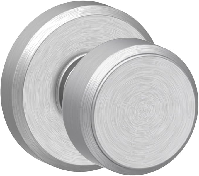 SCHLAGE F10 BWE 626 GSN Greyson Collection Bowery Passage Lock Knob, Satin Chrome - F10 BWE 625 GSN