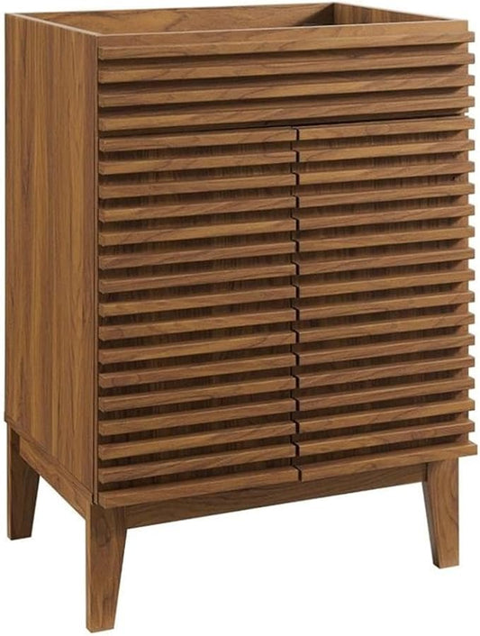 Modway Render 23.5" Bathroom Vanity in Walnut (Sink Basin Not Included)