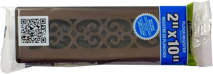 Decor Grates SPH210-RB Floor Register, 2x10, Rubbed Bronze Finish