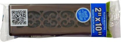 Decor Grates SPH210-RB Floor Register, 2x10, Rubbed Bronze Finish
