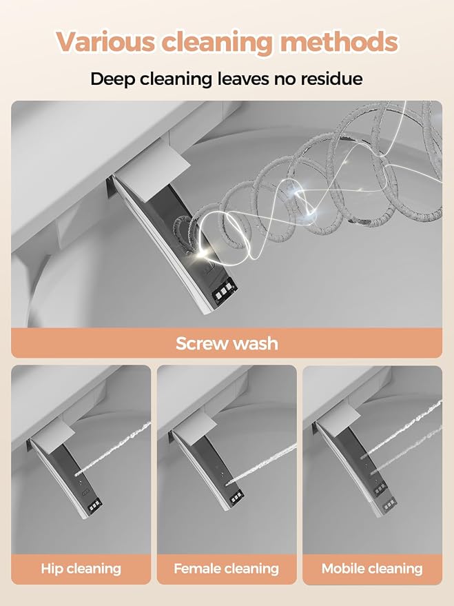 Smart Toilet with Bidet Built in, Auto Lid Open/Close, ADA Height Heated Seat, Warm Water/Dryer, Night Light, Dual Auto Flush, Foot Sensor Operation, Modern Elongated One-Piece Toilet