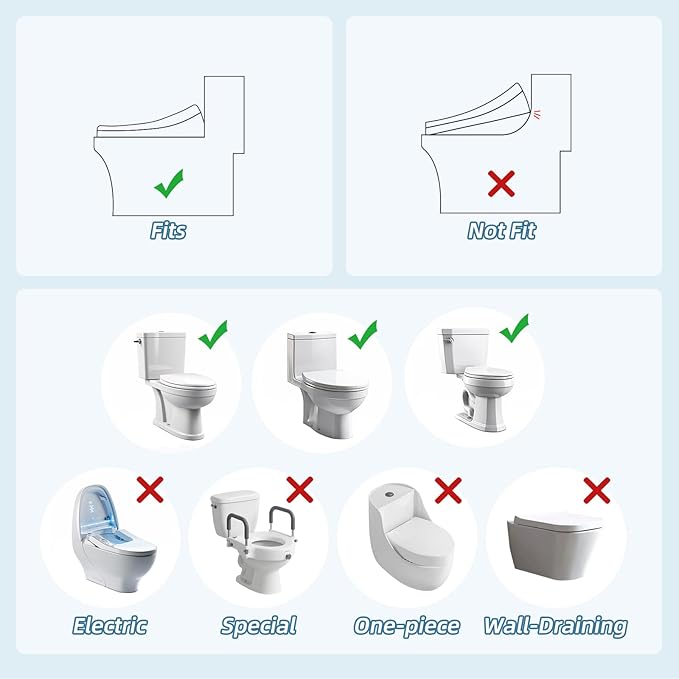 Hibbent Round Bidet Toilet Seat with Slow Close, Non-Electric Bidet Attachment for Toilet Seat with Dual Nozzle, Bidet Sprayer with Adjustable Self-Cleaning Nozzles, Brass T Adapter