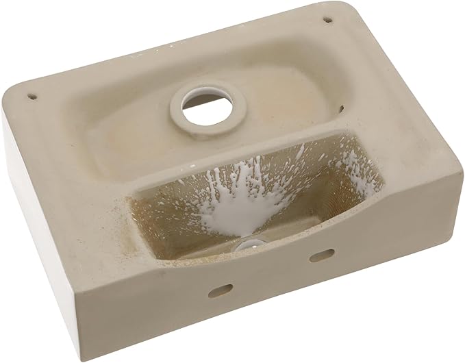 Floating Bathroom Sink Wall Mounted - 14"x10" Rectangular Vessel Sink With Black Faucet & Drain Combo Small Modern White Ceramic Porcelain Vessel Vanity Sinks