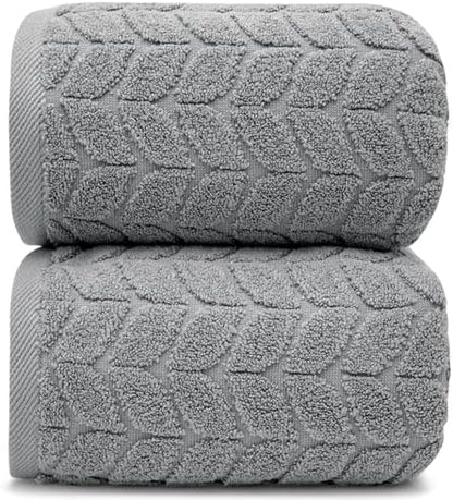 Alusa Home Ultra Soft & Stylish 700 GSM Luxury Bath Sheets | Pack of 2 | Extra Large 35x70 Inches | 100% Zero-Twist, Long-Staple Cotton | Remarkably Absorbent (Pewter Grey)