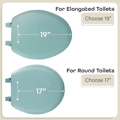 Soft Standard Vinyl Toilet Seat, Light Green, 17 in | Toilet-Seat Construction: Contoured Seat Profile and Durable Finish Create a Polished Fixture Update.
