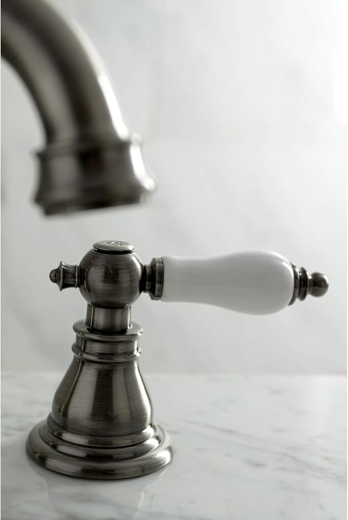 Fauceture FSC1974APL American Patriot Widespread Bathroom Faucet with Brass Pop-Up, Black Stainless