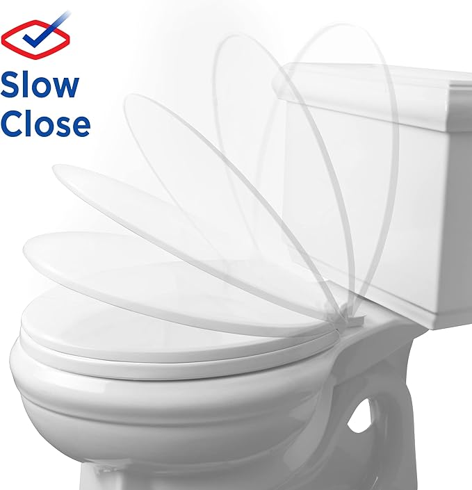 Clorox Round Scented Plastic Toilet Seat with Easy-Off Hinges