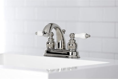 Kingston Brass KB5616PL Restoration 4 in. Centerset Bathroom Faucet, Polished Nickel