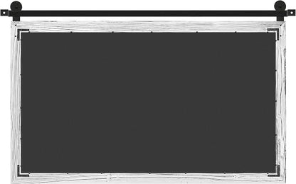 COGOOD Farmhouse Bathroom Mirrors for Over Sink - 30 x 49 White | Rustic Barn Door Wood Framed Vanity Mirror for Entryway, Living Room, Bedroom, Dresser Wall Decor