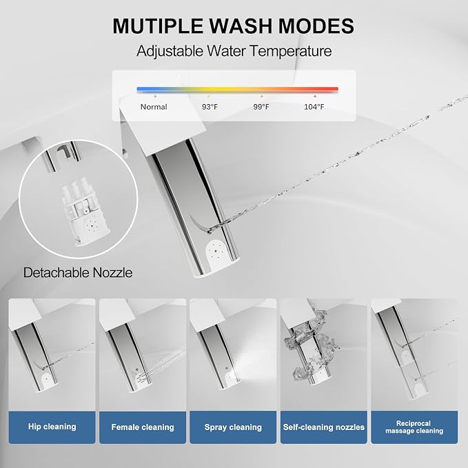 Smart Toilet with Bidet Built in, Elongated Bidet Toilet with Auto Soft Open/Close, Auto Flush, One Piece Toilet with Warm Wash & Dryer, Heated Seat, LED & Night Light, Self-Cleaning, Full/Half Flush