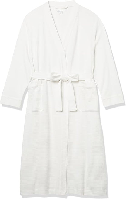 Amazon Essentials Women's Lightweight Waffle Full-Length Bath Robe (Available in Plus Size)