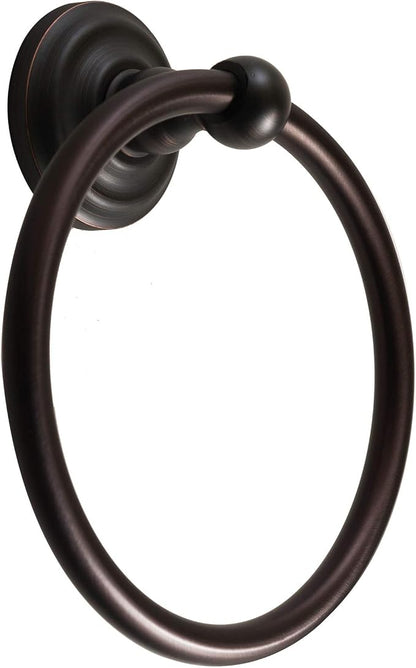SENTO ROBIKI Bathroom Accessories Set, Bath Hardware, Includes Robe Hook, Toilet Paper Holder, Towel Ring, 18” & 24” Towel Bar, Duty Metal Bath Hardware Set Wall Mounted (5-Piece, Oil-Rubbed Bronze)