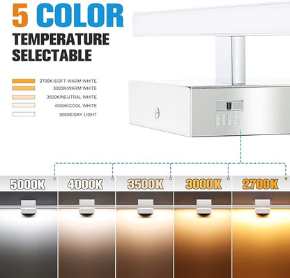 VOLISUN Modern Bathroom Vanity Light 31.5 inch, 18W Dimmable 5CCT Led Bathroom Light Fixture Over Mirror, Chrome Bar Wall Lights for Bathrooms Mirror Cabinets Bedroom-ETL Certificated