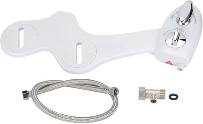 NonElectric Mechanical Bidet Toilet Seat With AdjustableWater Spray Attachment Single Retractable Self Nozzle, Rear and Feminine,Water