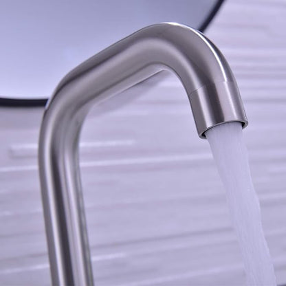 TRUSTMI Brushed Nickel Bathroom Faucet 3 Hole, Brass, 8 to16 Inch Widespread Bathroom Vanity Sink Faucet with Overflow Drain and cUPC Water Supply Lines, Swivel Spout