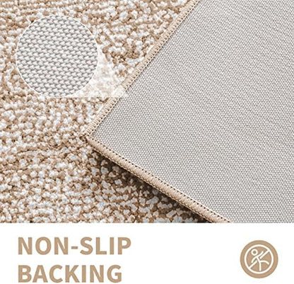 CozeCube Beige Bath Mat 36"x24" Non Slip Washable Rug